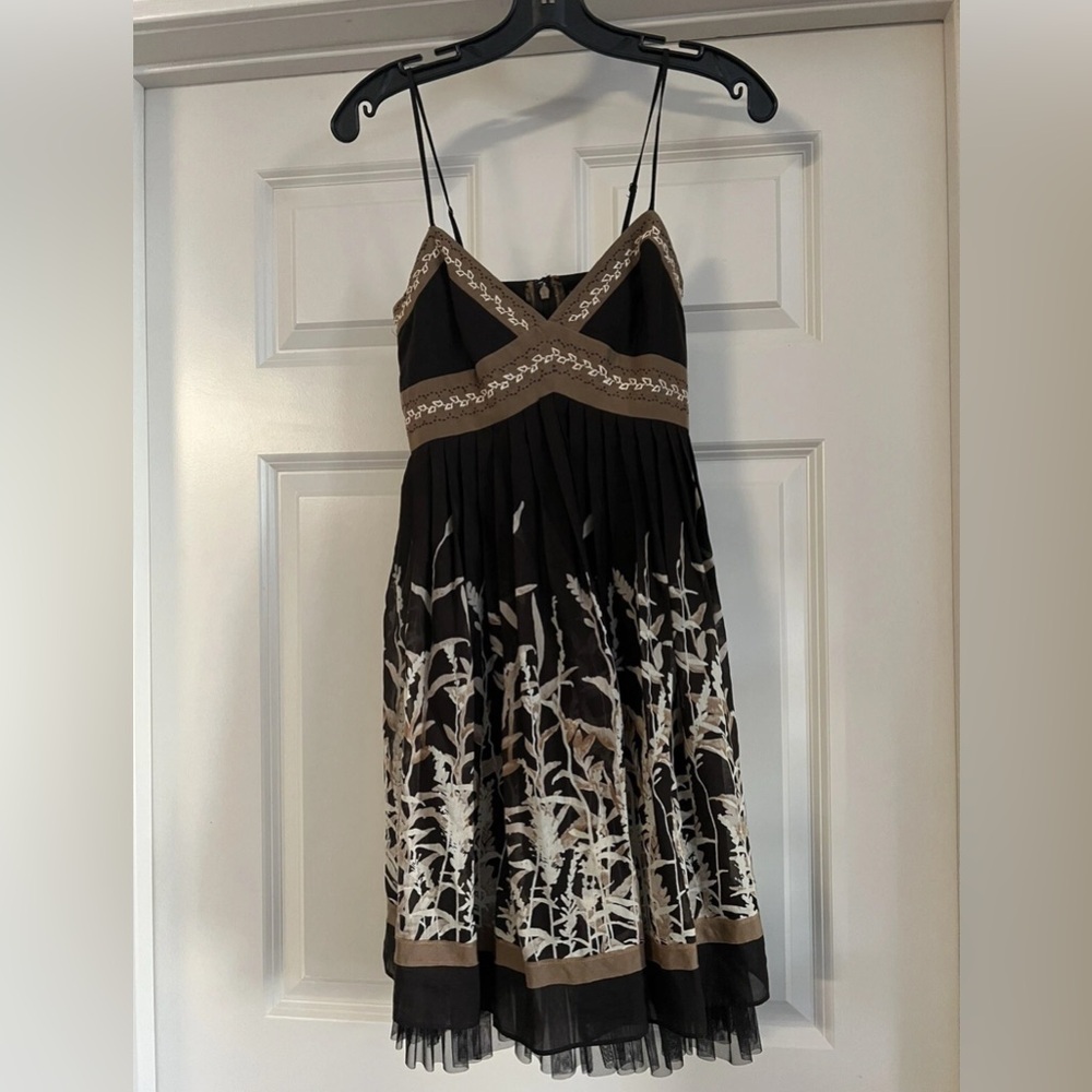 BCBG | Brown Floral Party Dress| Size 6